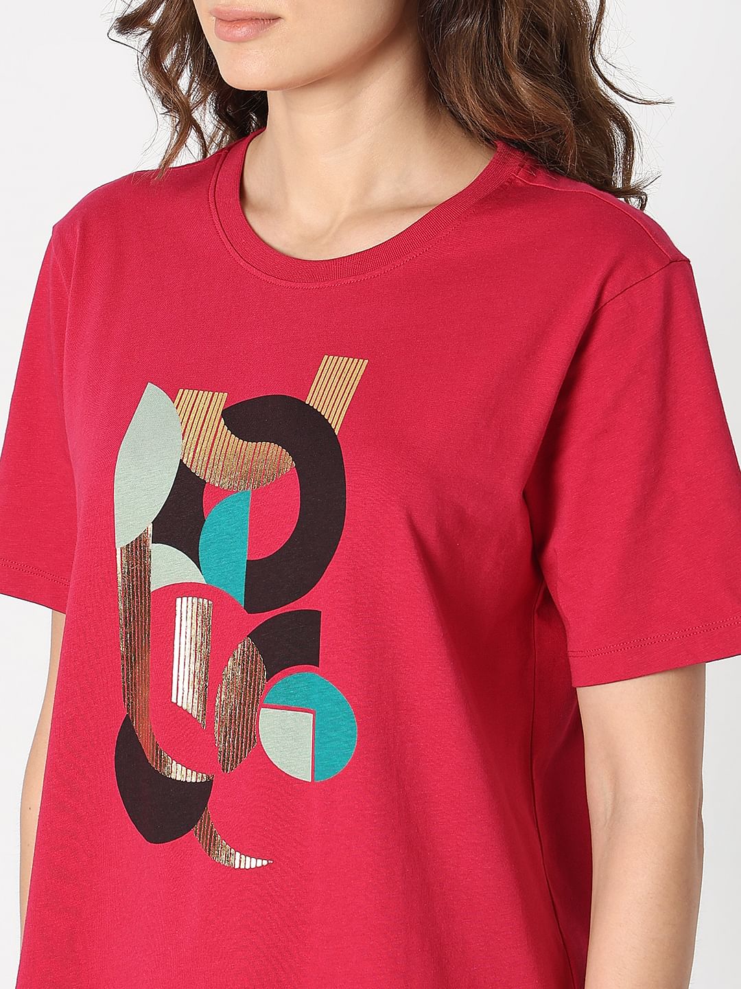 Red Graphic Print T-Shirt