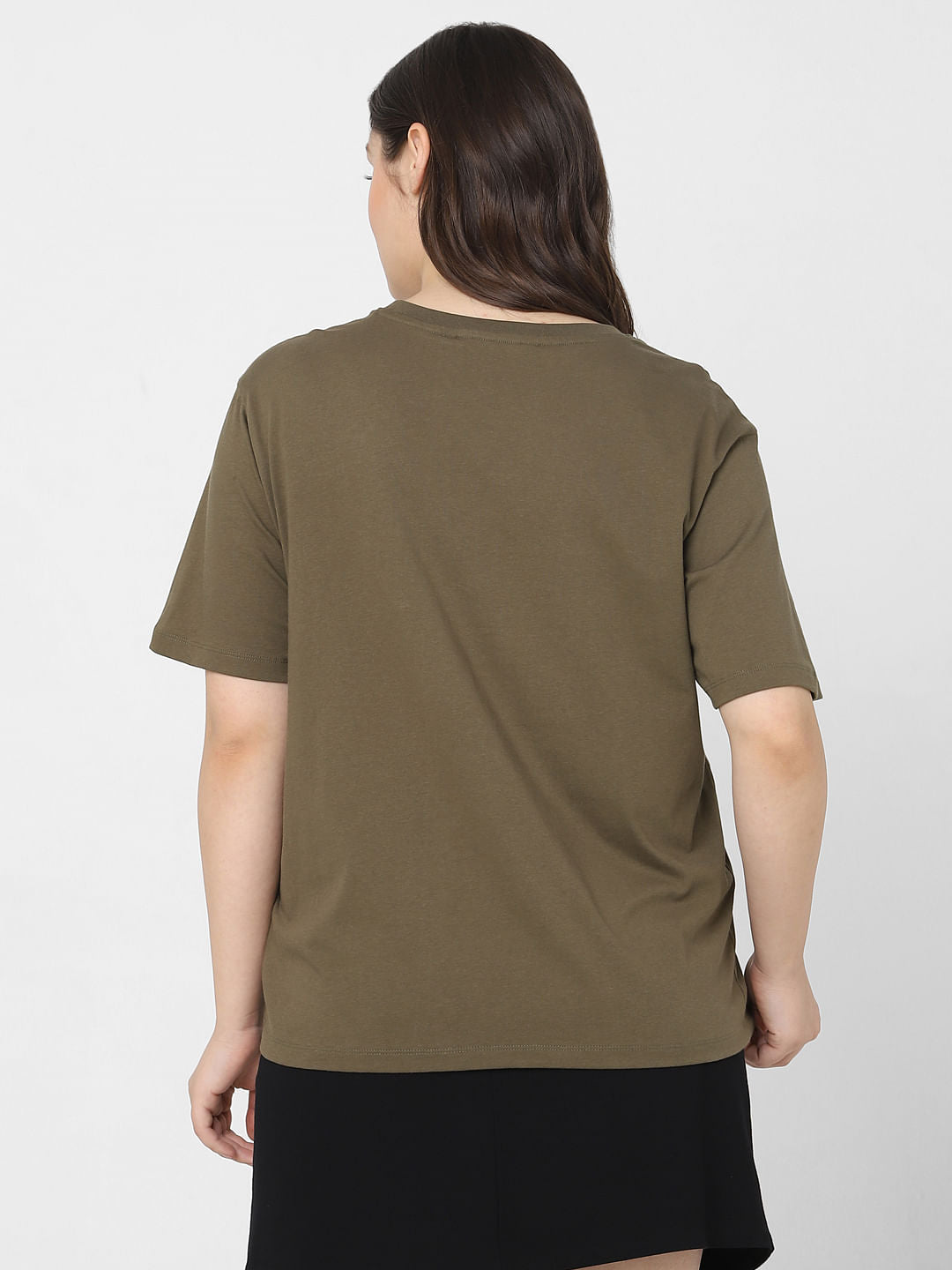 Curve Green Graphic Print T-Shirt