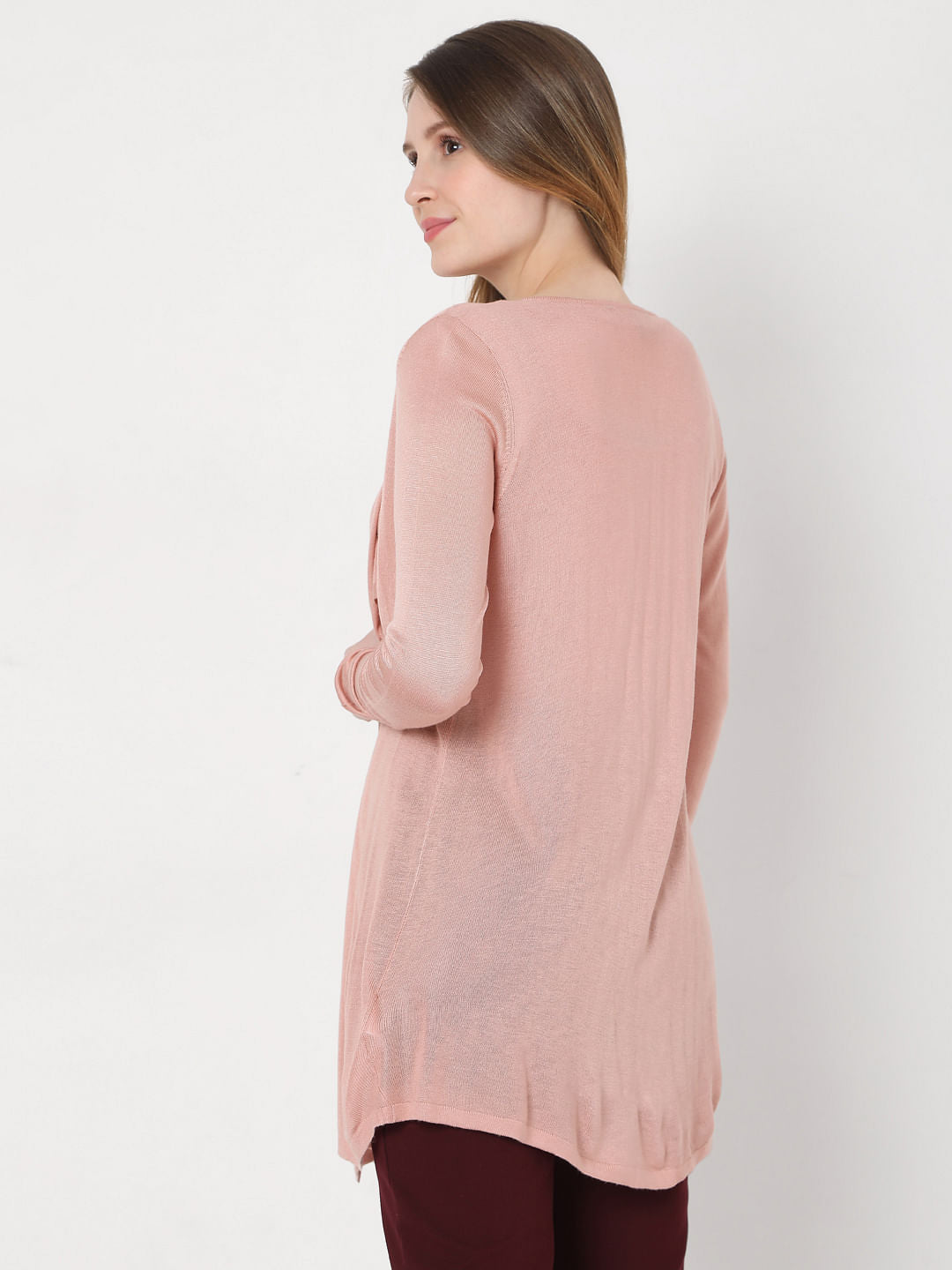 Pink Front Open Shrug