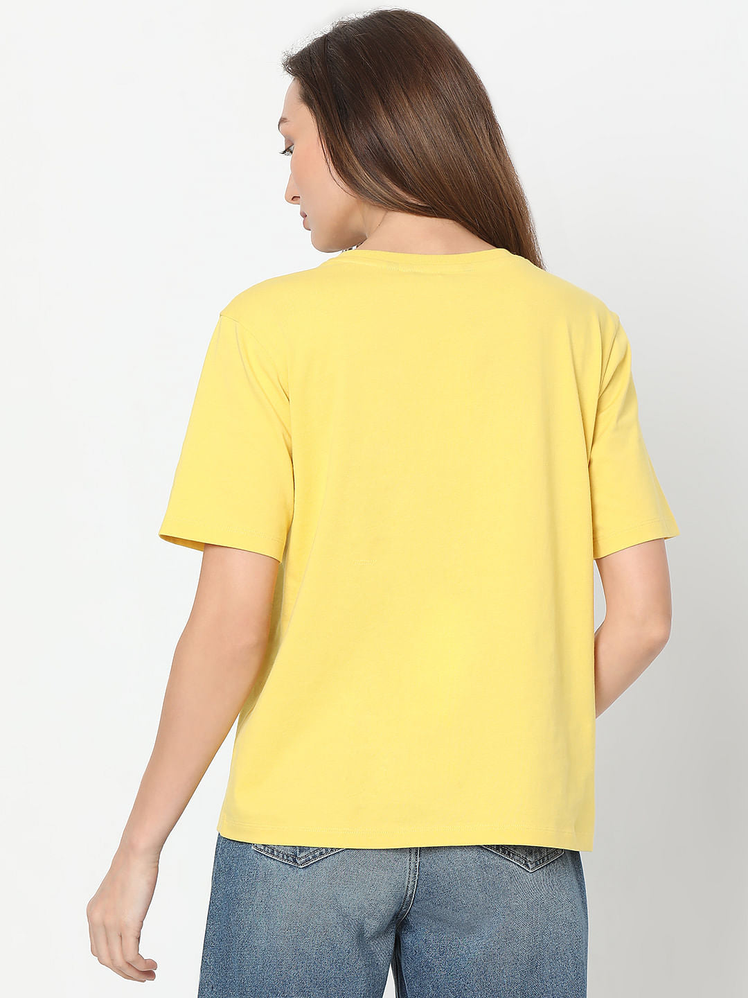 Yellow Tropical Print T-Shirt