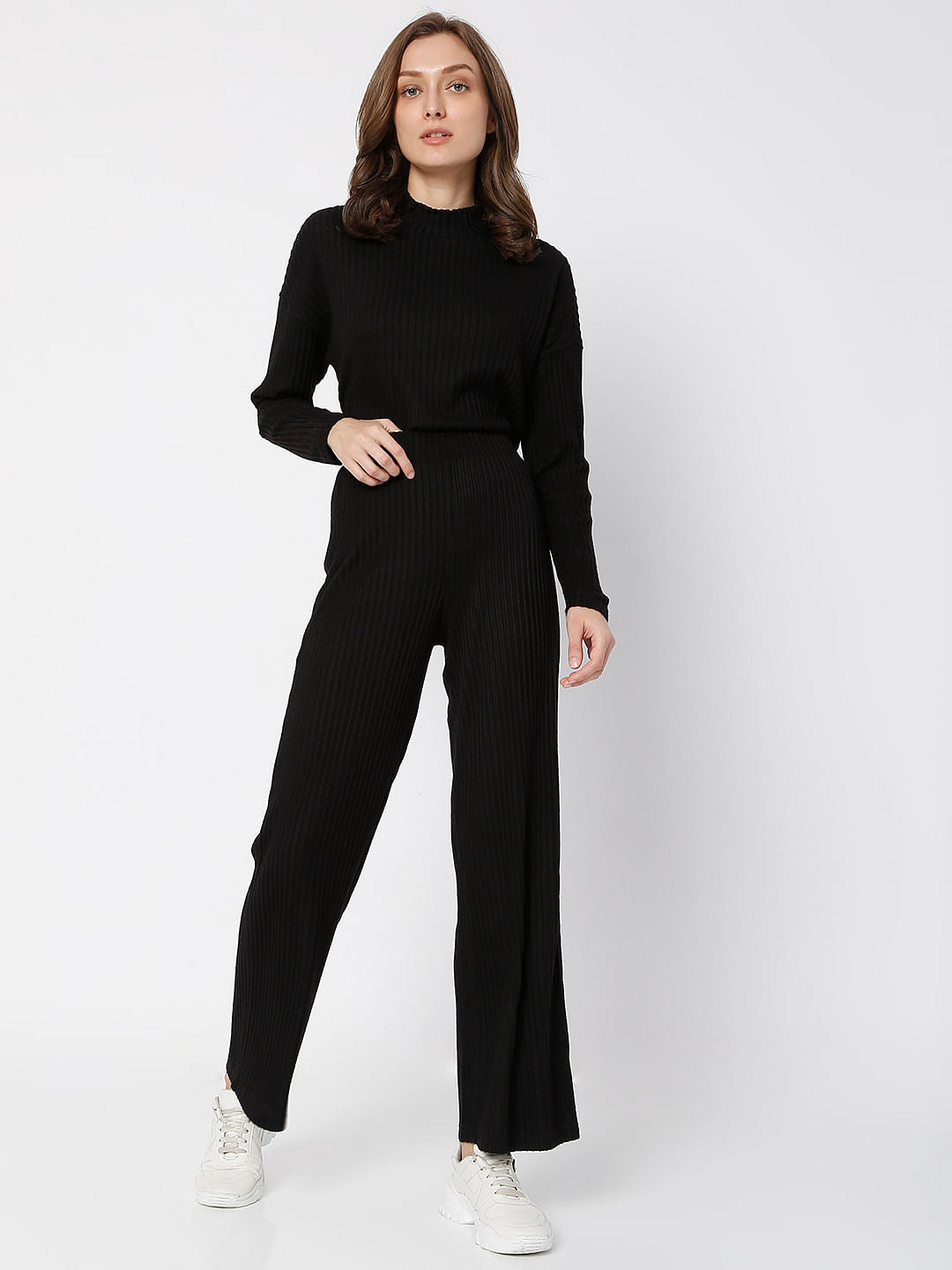 High Rise Black Co-Ord Pants