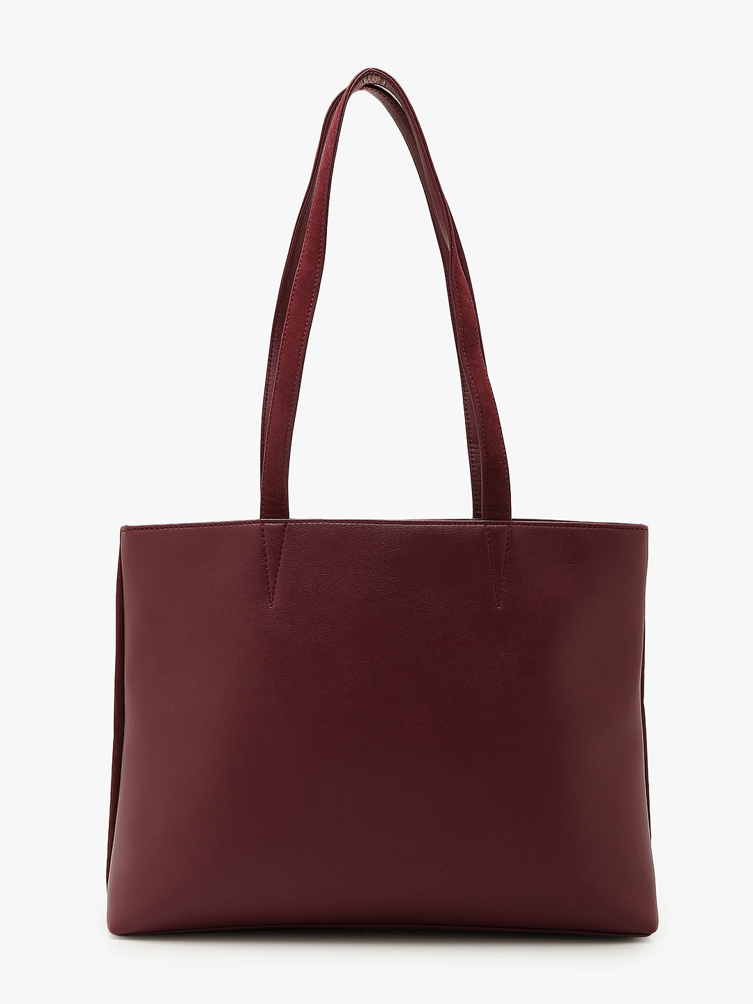 Burgundy Velvet Patch Tote Bag