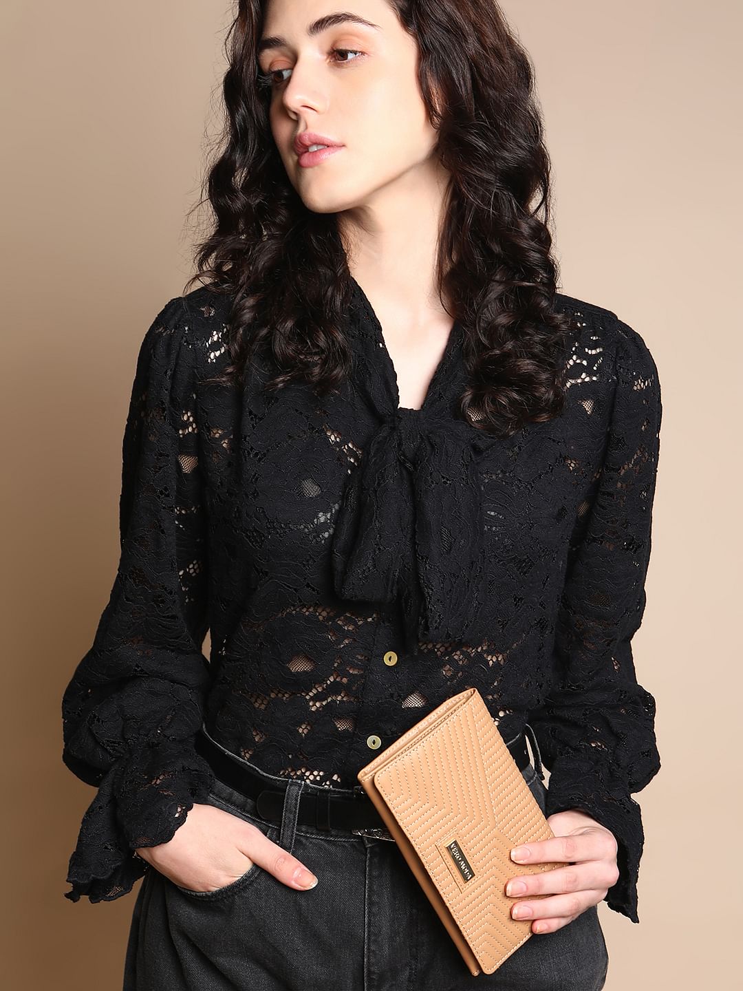 Beige Two-Fold Wallet Wallet