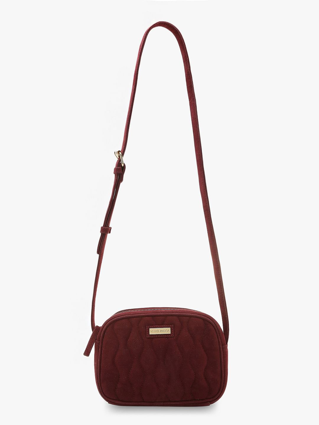 Burgundy Adjustable Strap Crossbody Bag