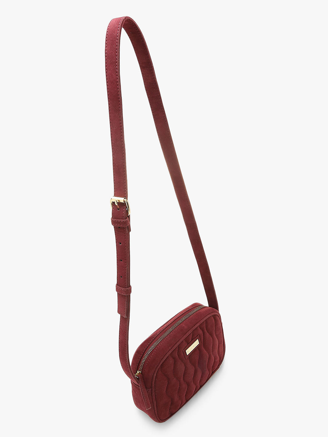 Burgundy Adjustable Strap Crossbody Bag