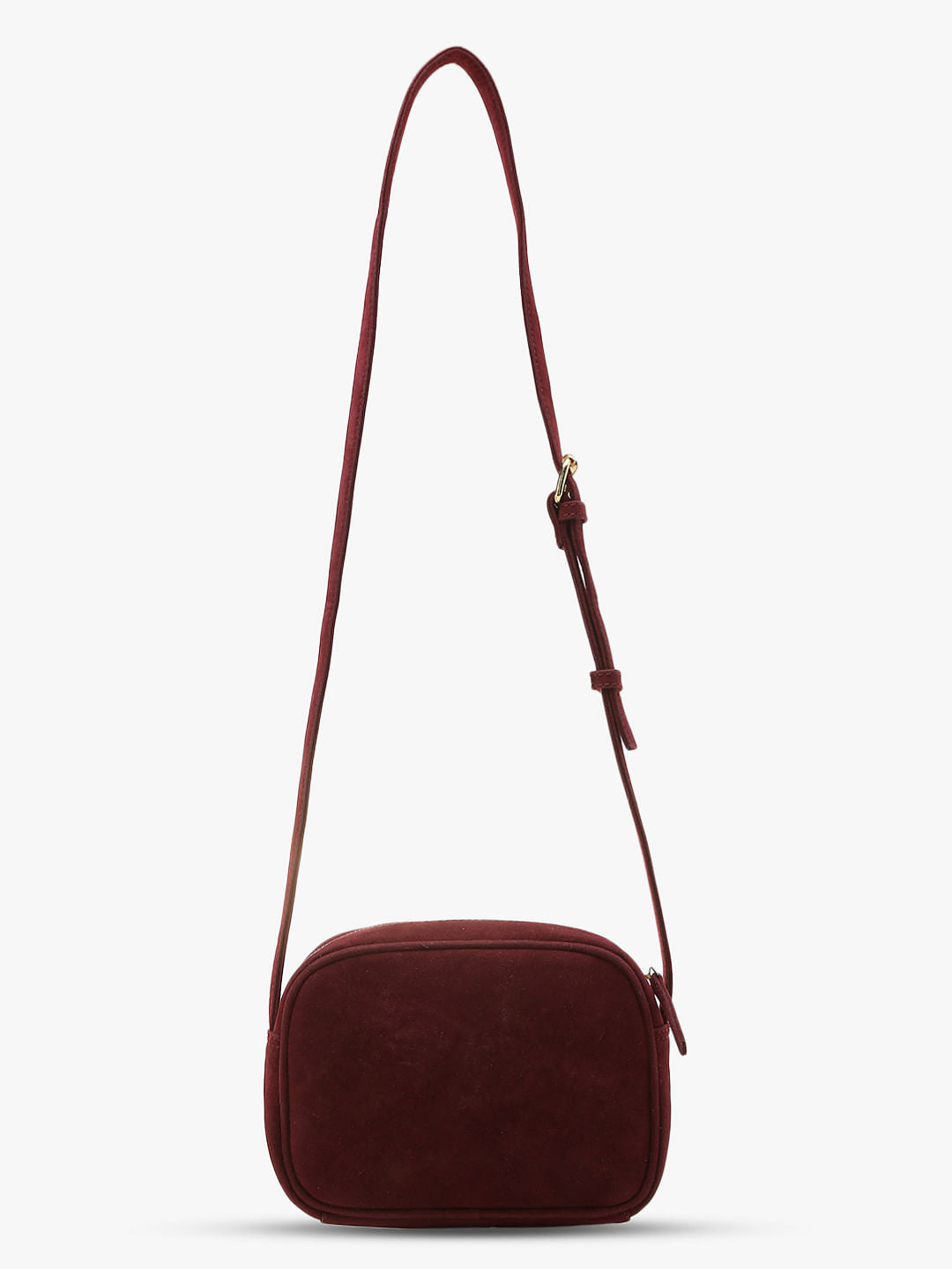Burgundy Adjustable Strap Crossbody Bag