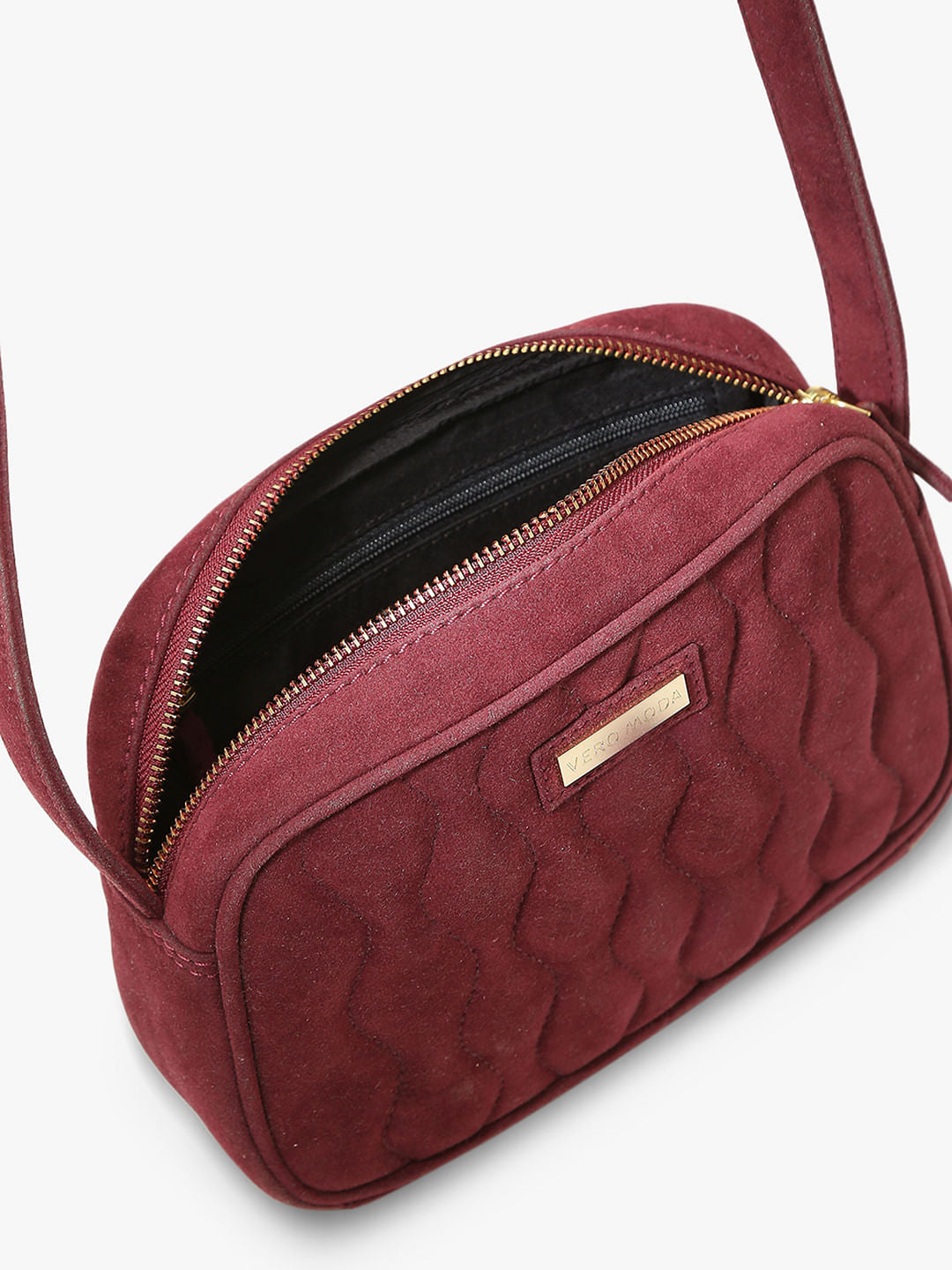 Burgundy Adjustable Strap Crossbody Bag