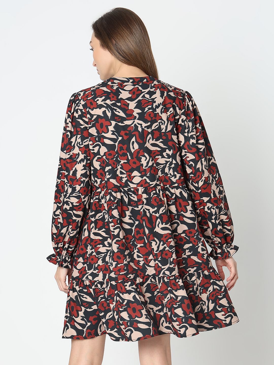 Black Floral Shift Dress