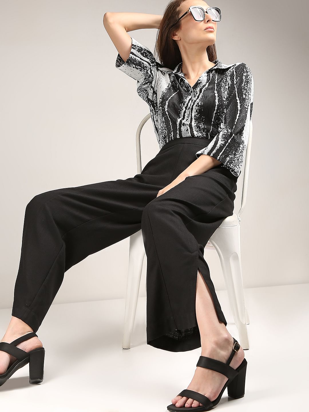 Black High Rise Pants