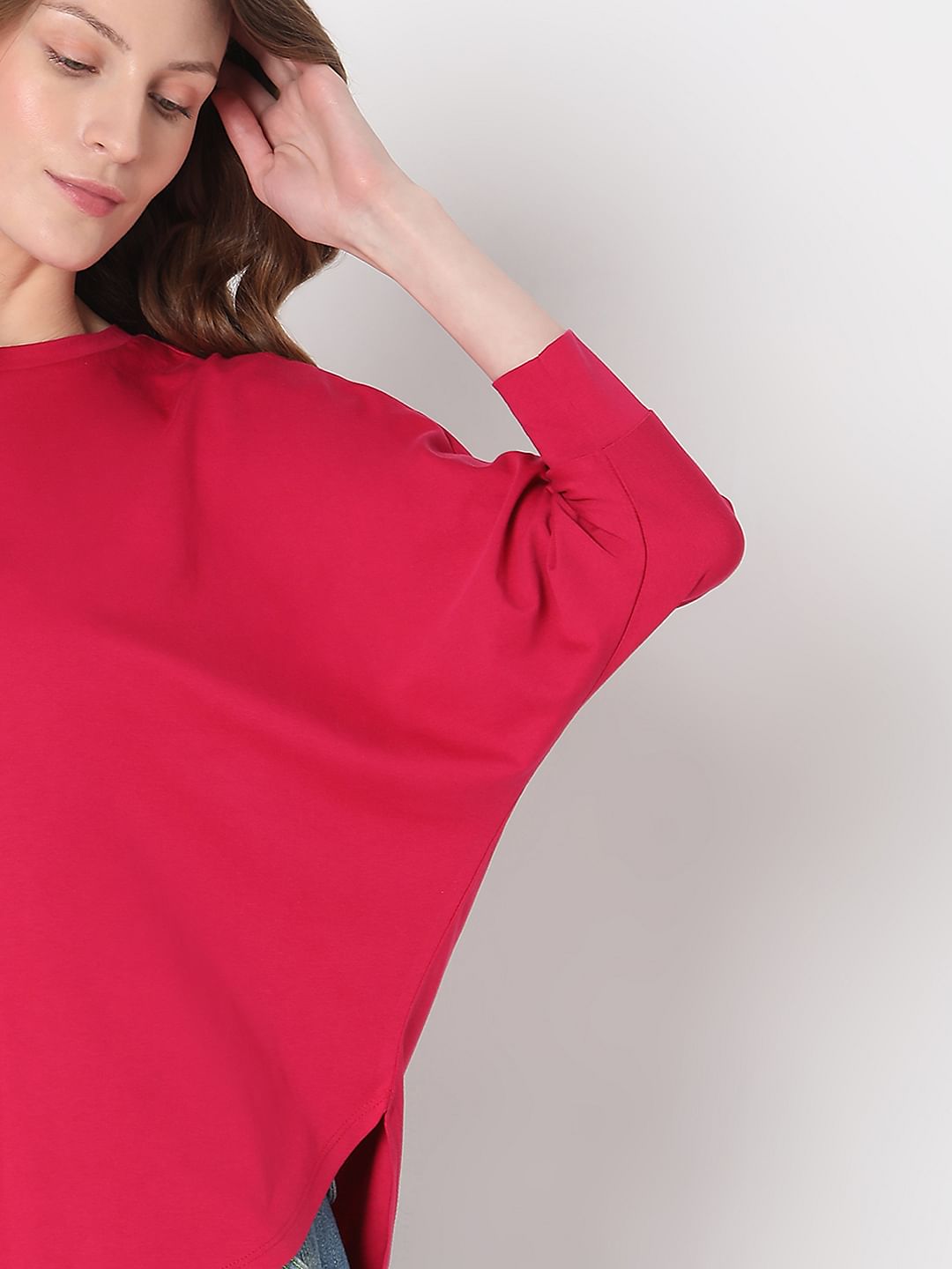 Dark Pink Cotton T-Shirt
