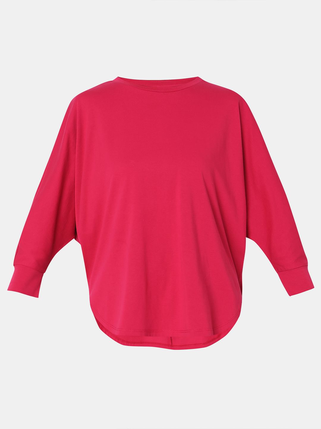 Dark Pink Cotton T-Shirt