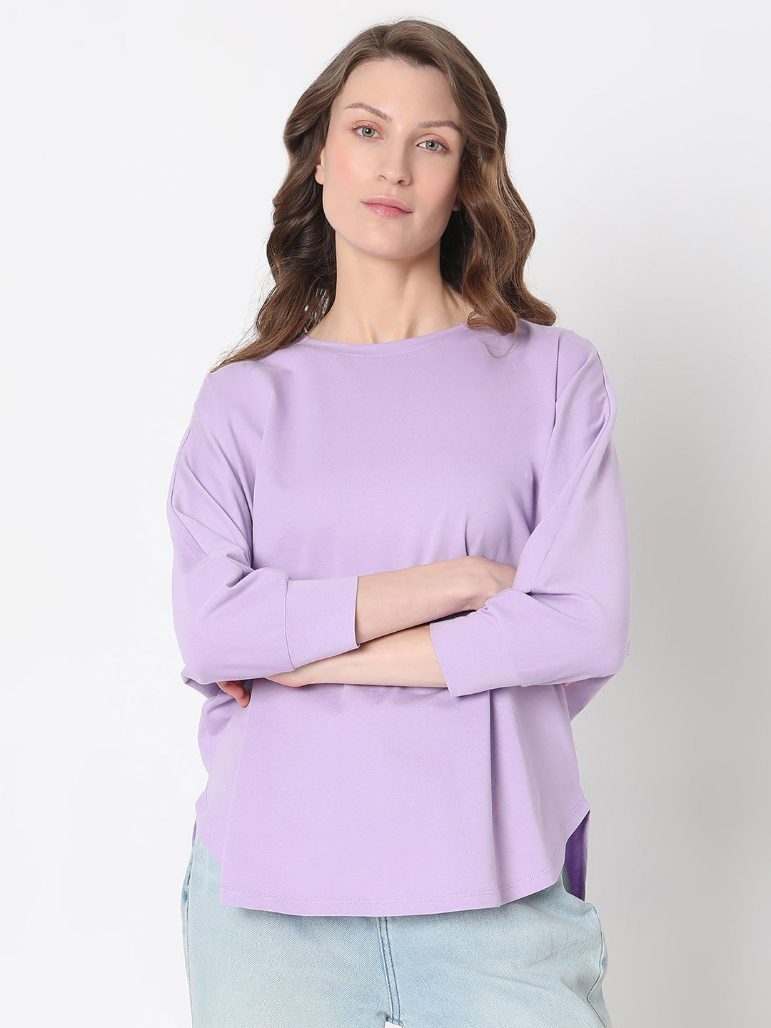 Lilac Regular Fit Top