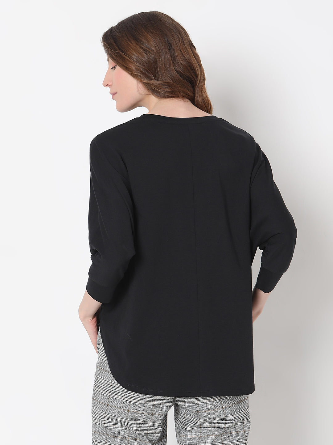 Black Regular Fit Top