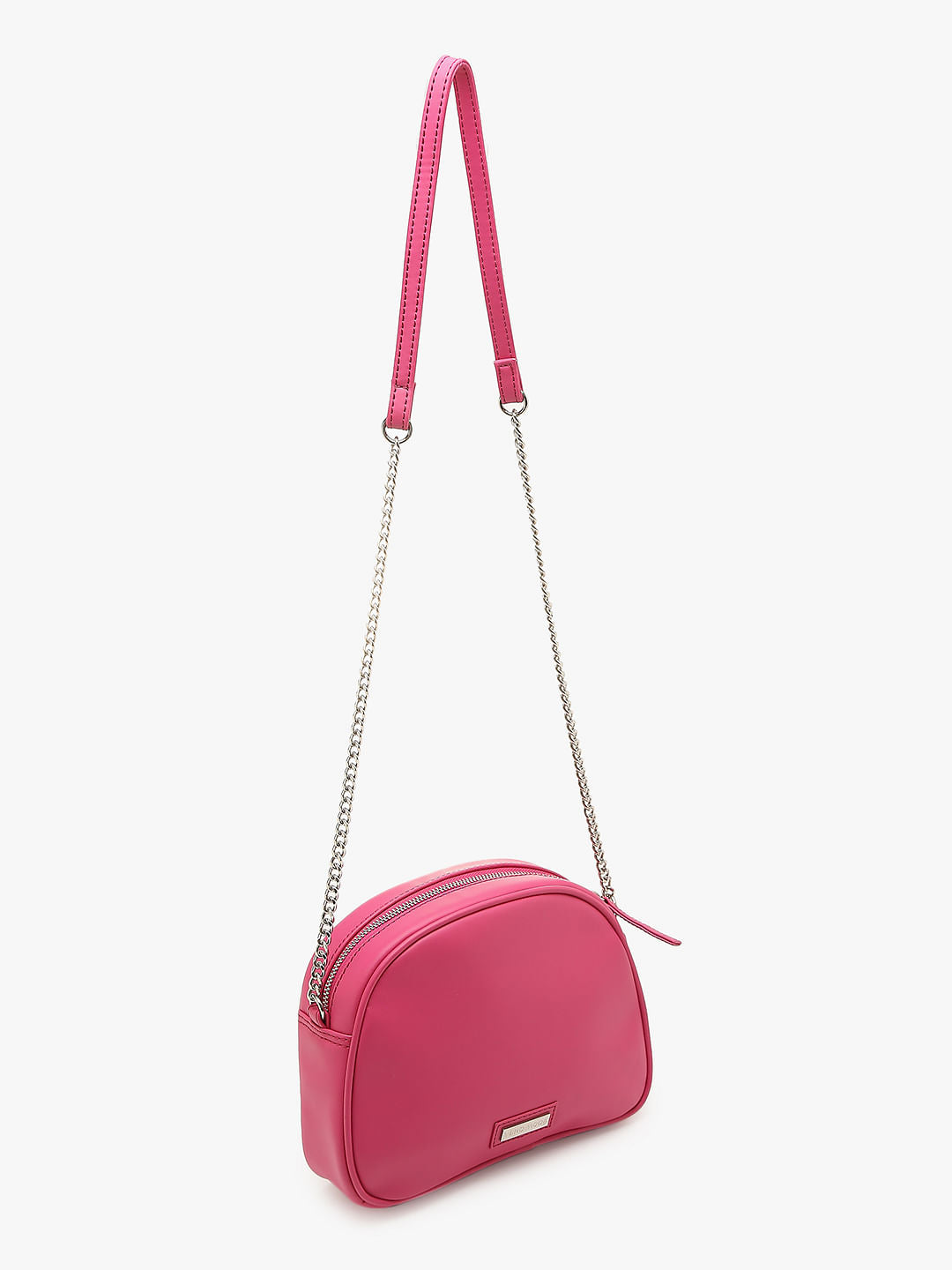Pink Quilted Crossbody Bag