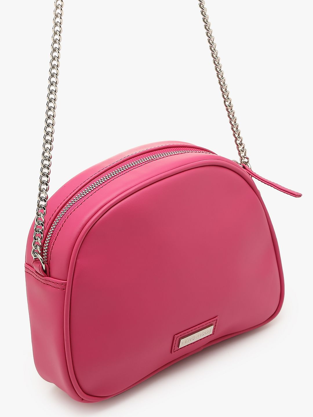 Pink Quilted Crossbody Bag