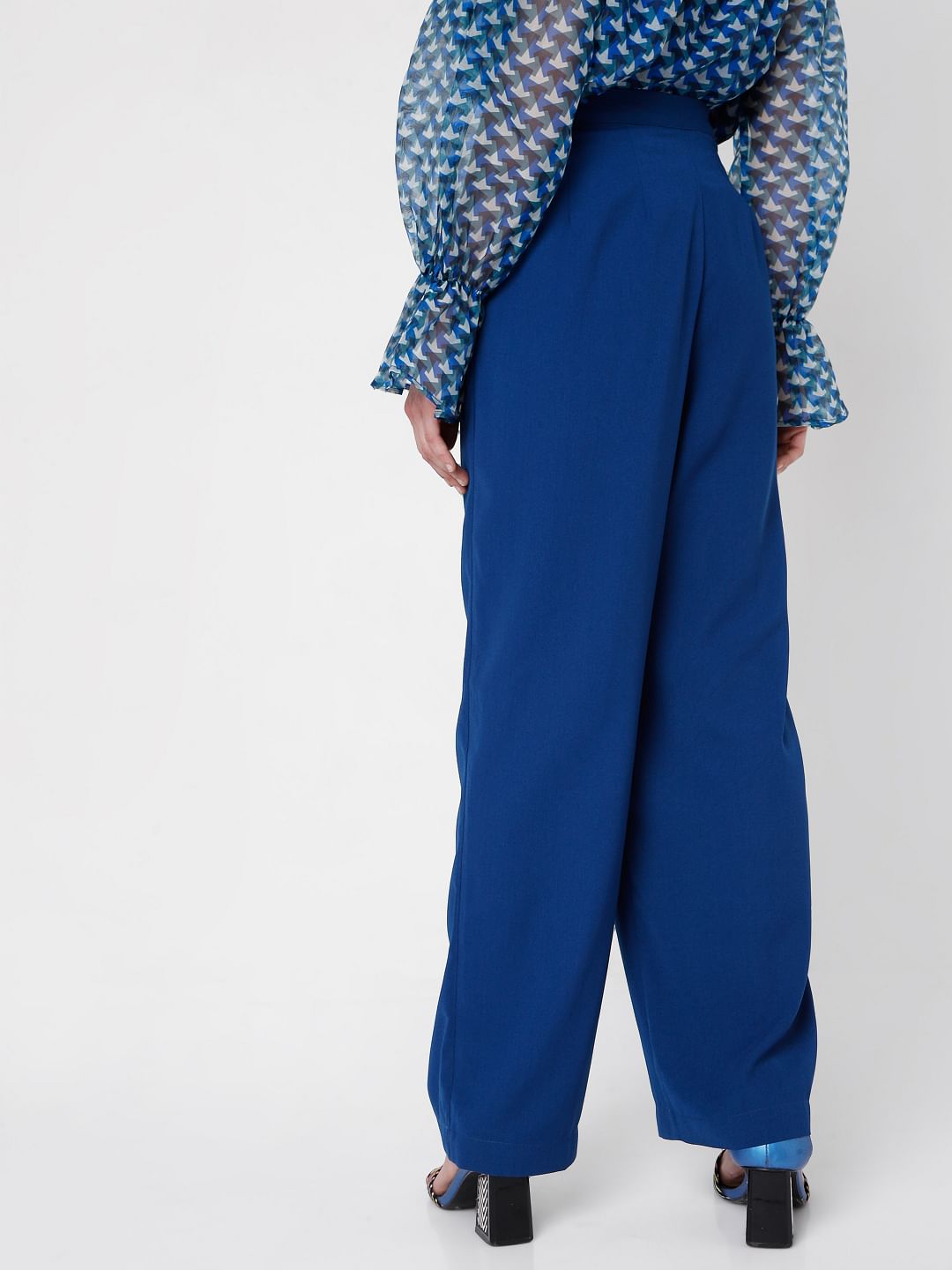 Blue Straight Leg Co-Ord Set Trousers