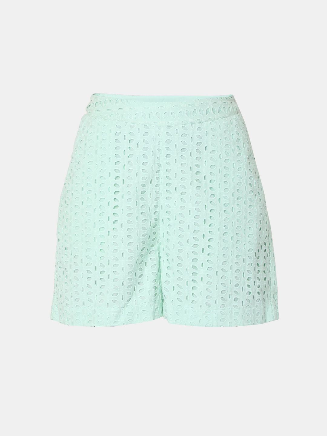 Green High Waist Co-Ord Set Shorts