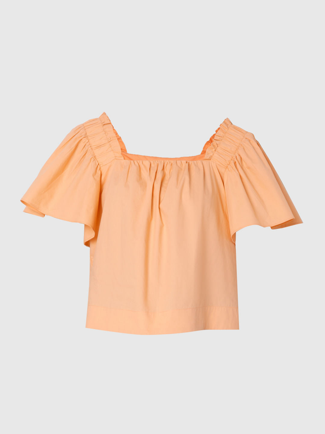 Orange Flared Sleeves Top