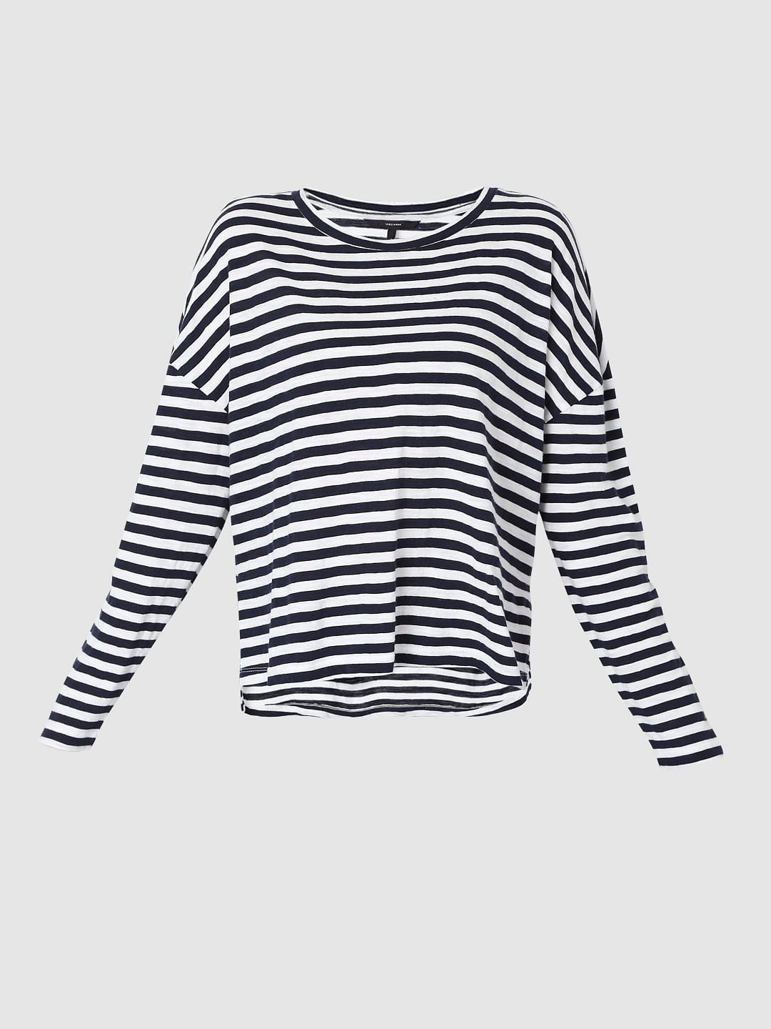 Blue Oversized Striped T-Shirt