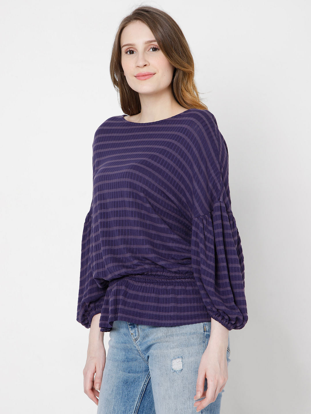 Purple Striped Top