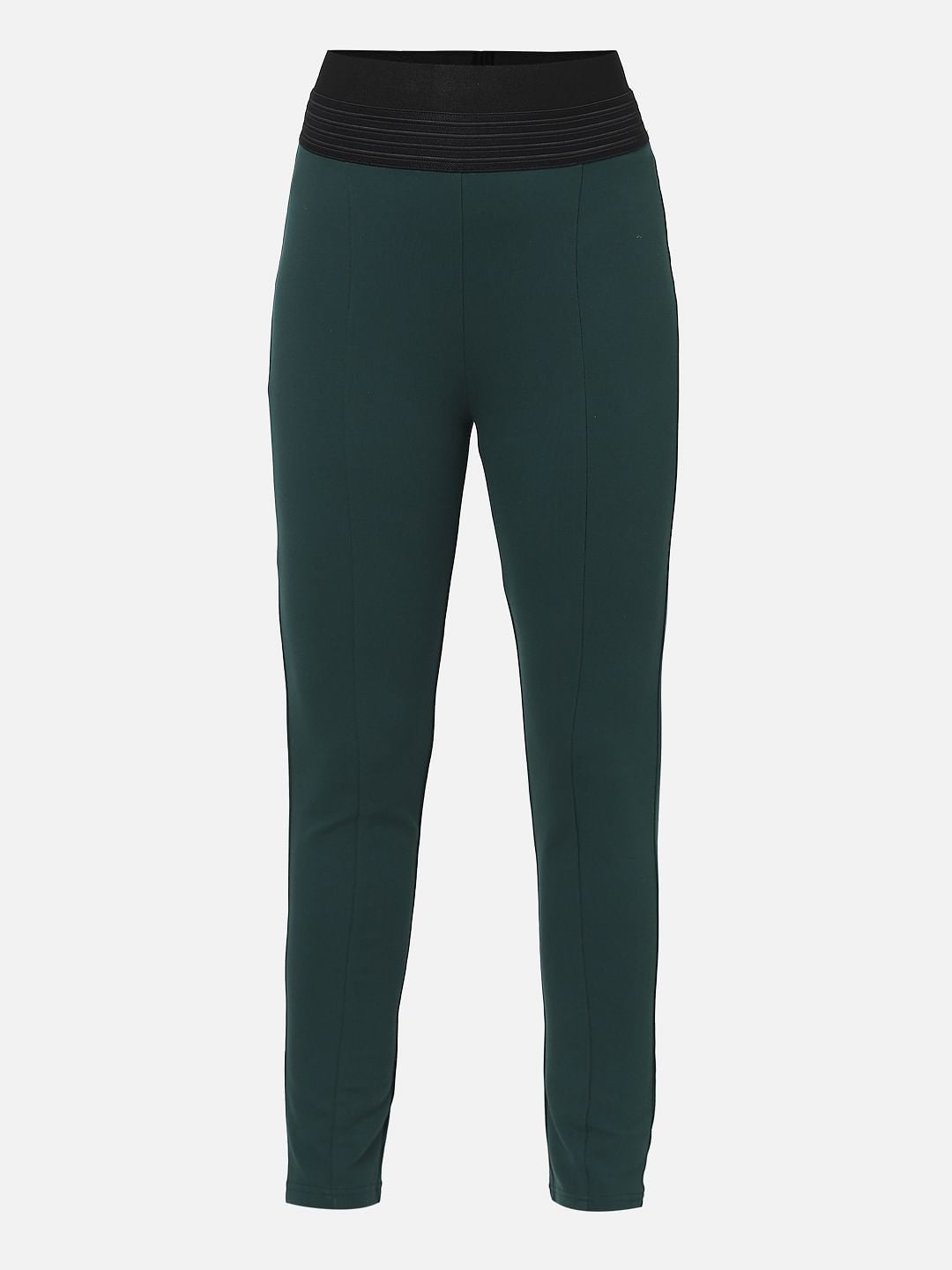 Green High Rise Skinny Fit Leggings