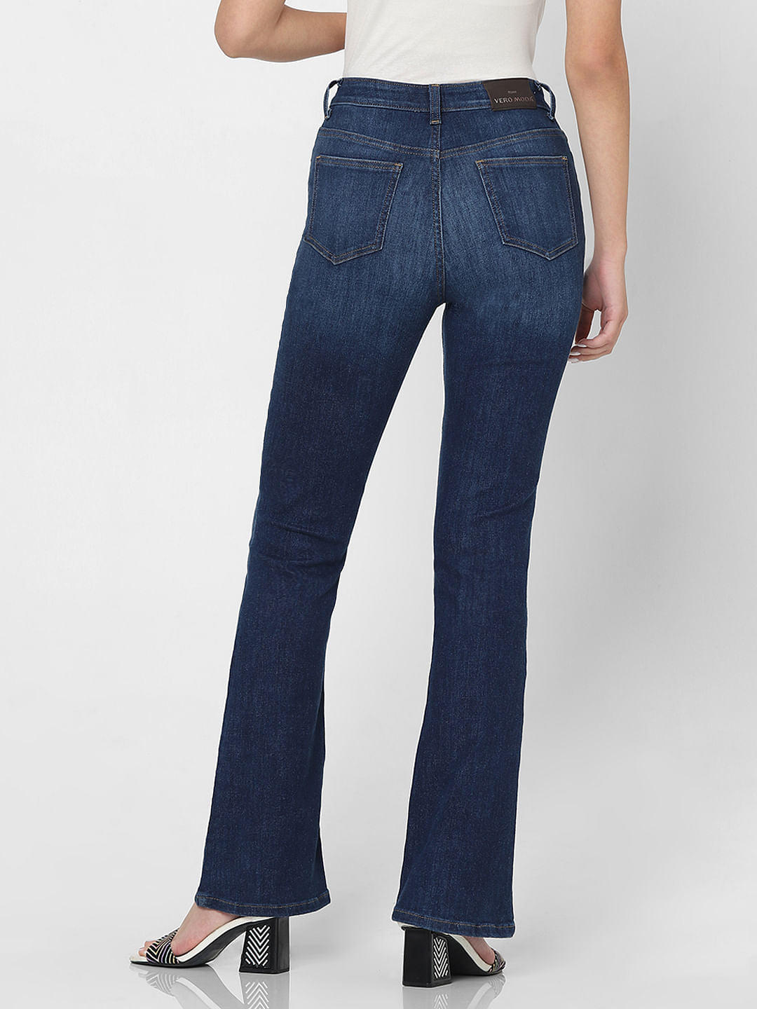 Dark Blue High Rise Petra Bootcut Jeans