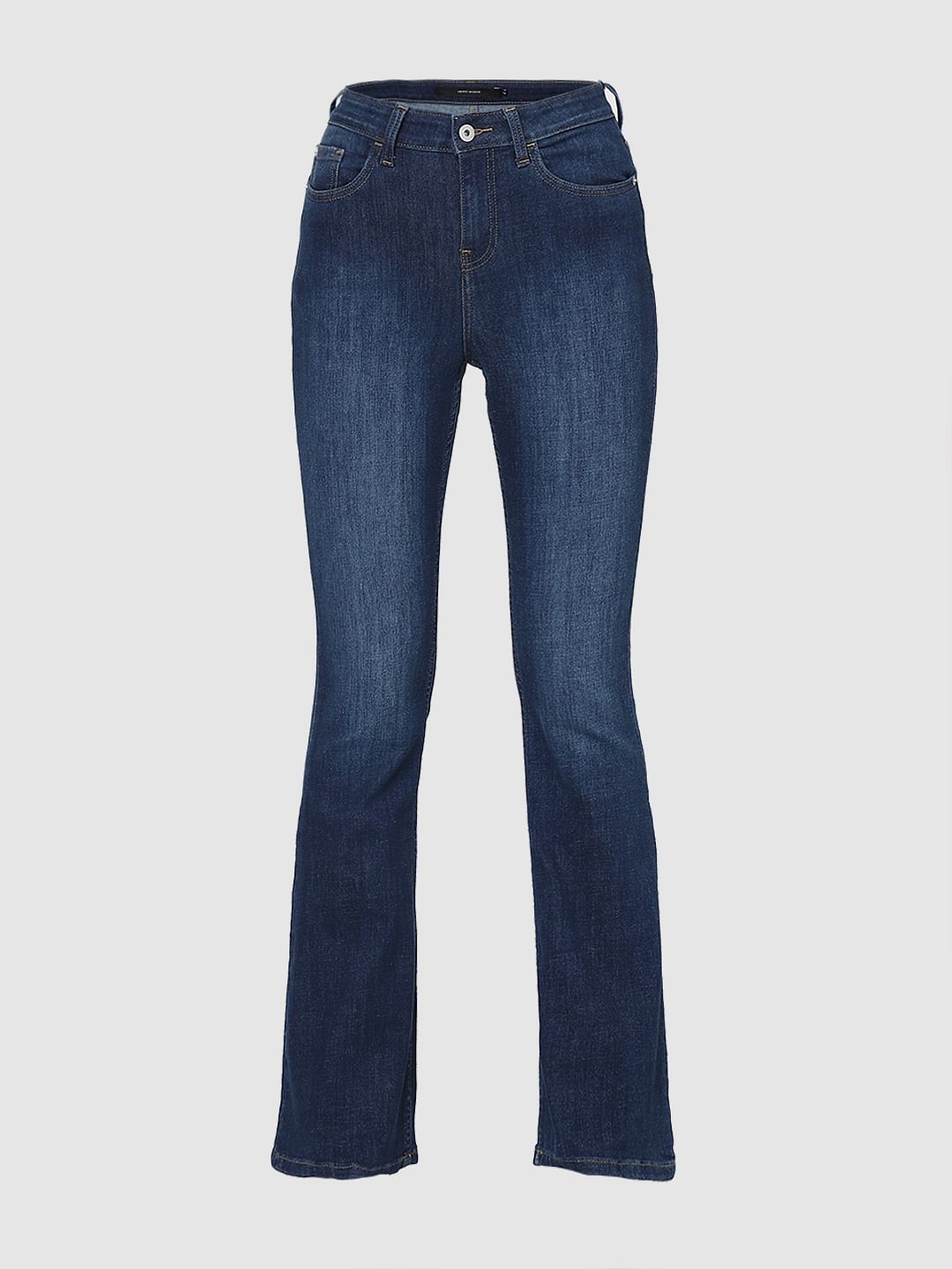 Dark Blue High Rise Petra Bootcut Jeans