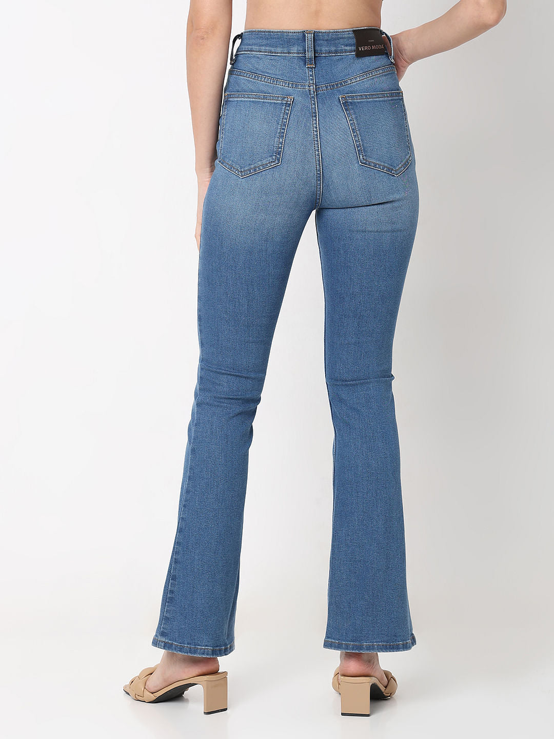 Blue High Rise Petra Bootcut Jeans