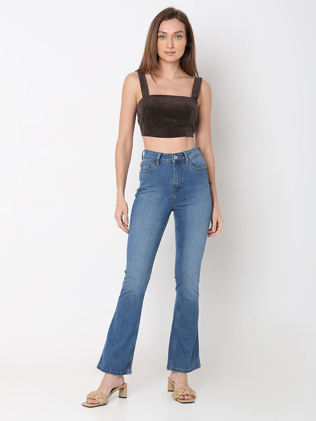 Blue High Rise Petra Bootcut Jeans