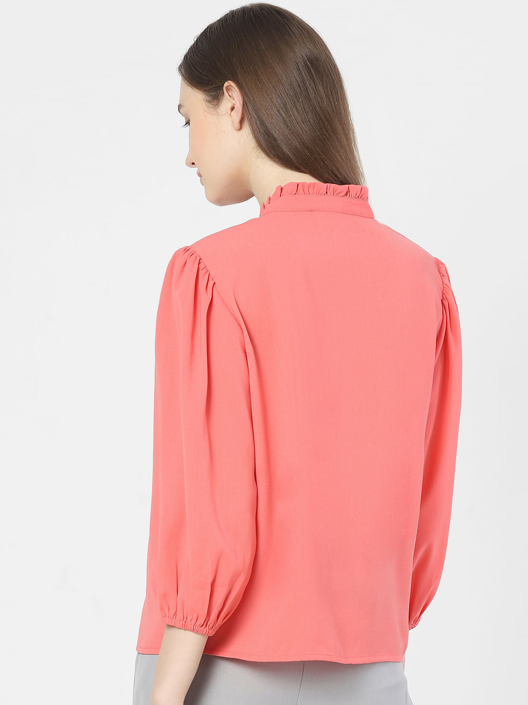 Pink High Neck Top