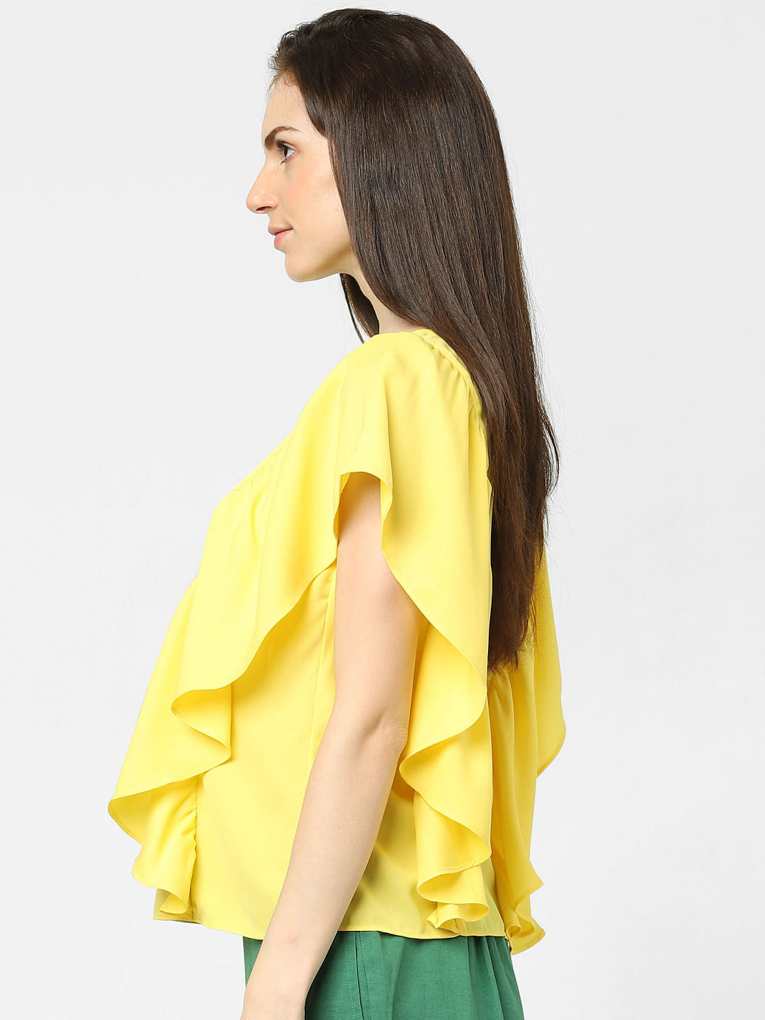 Yellow Ruffle Top