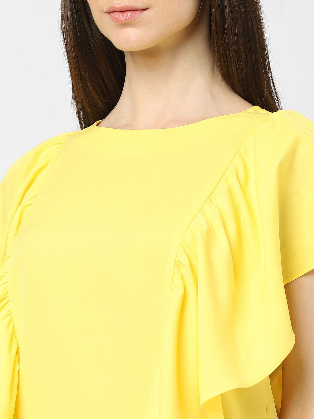 Yellow Ruffle Top