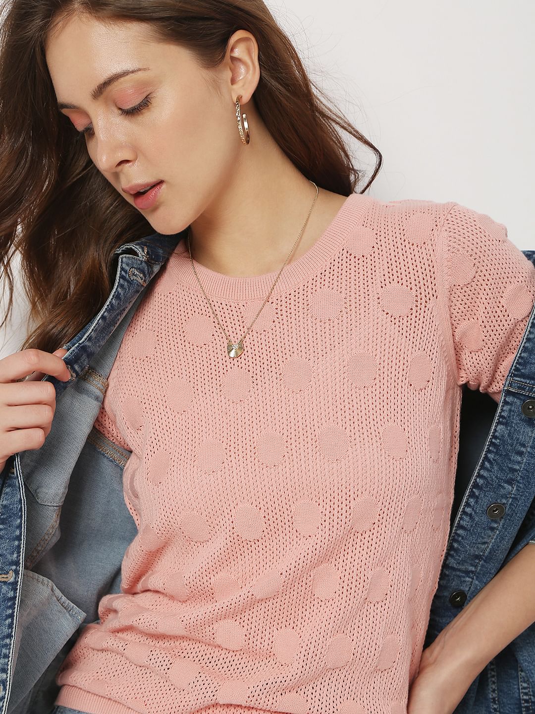 Coral Polka Dot T-Shirt