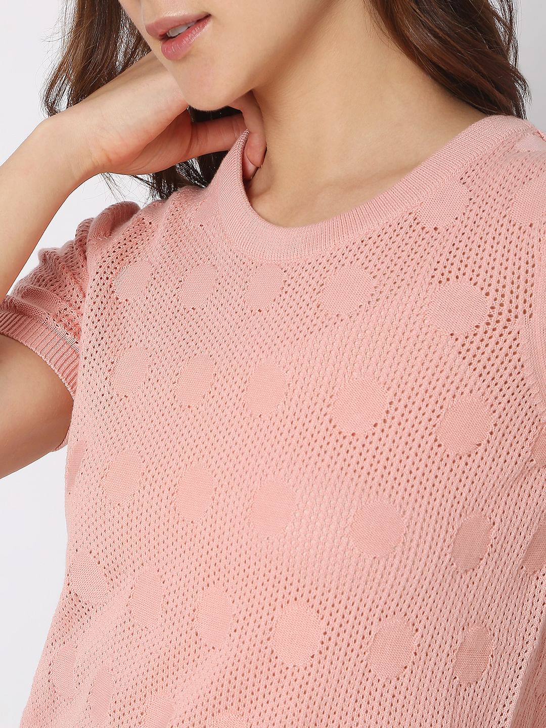 Coral Polka Dot T-Shirt