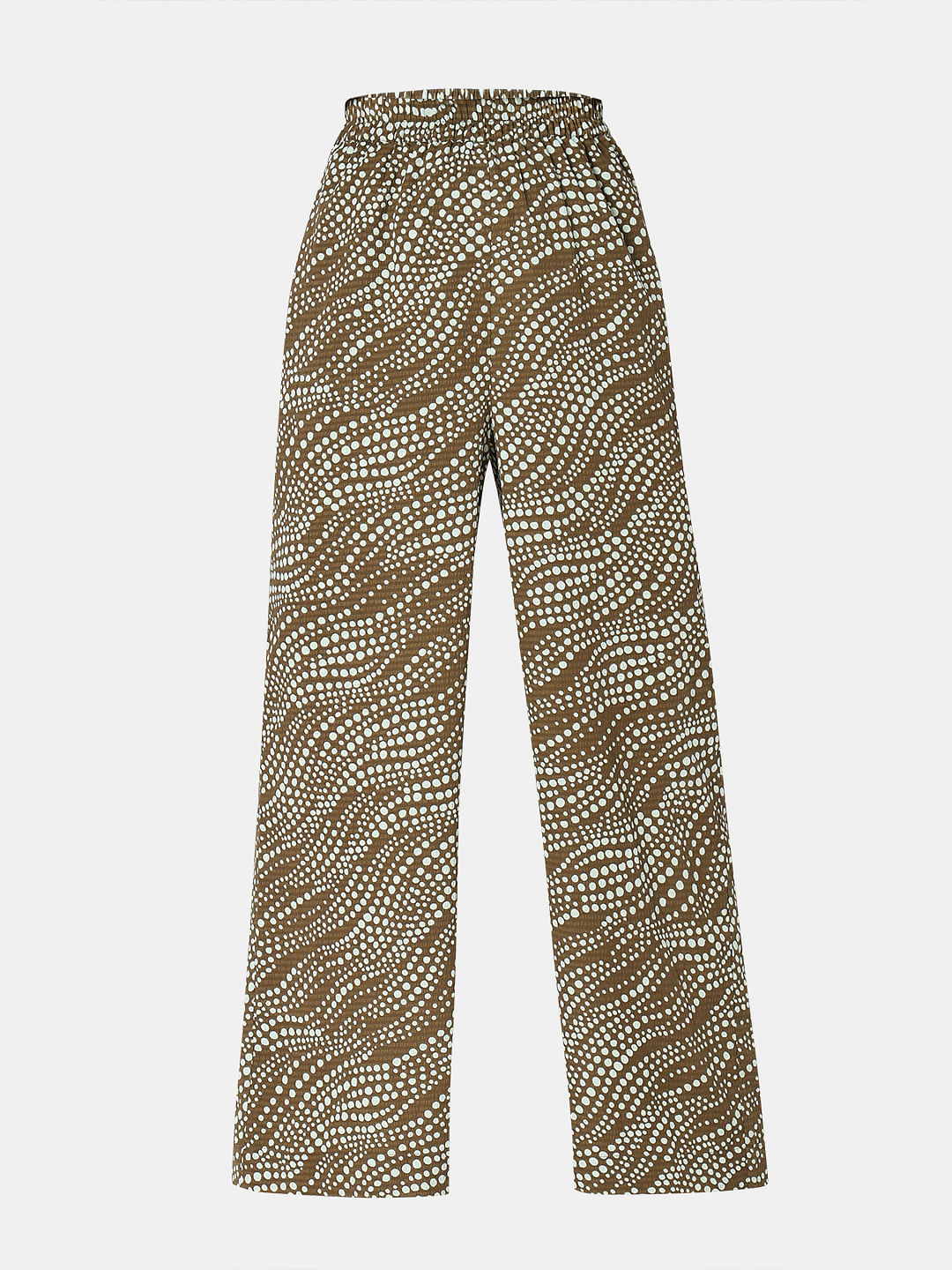 Dark Brown Printed Co-Ord Set Pants