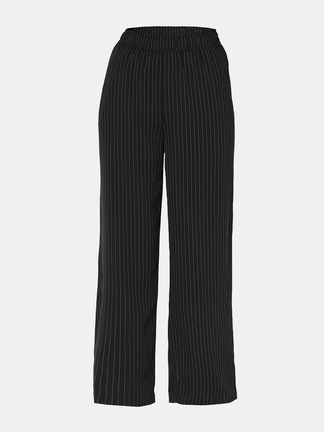 Black Striped Co-Ord Set Pants