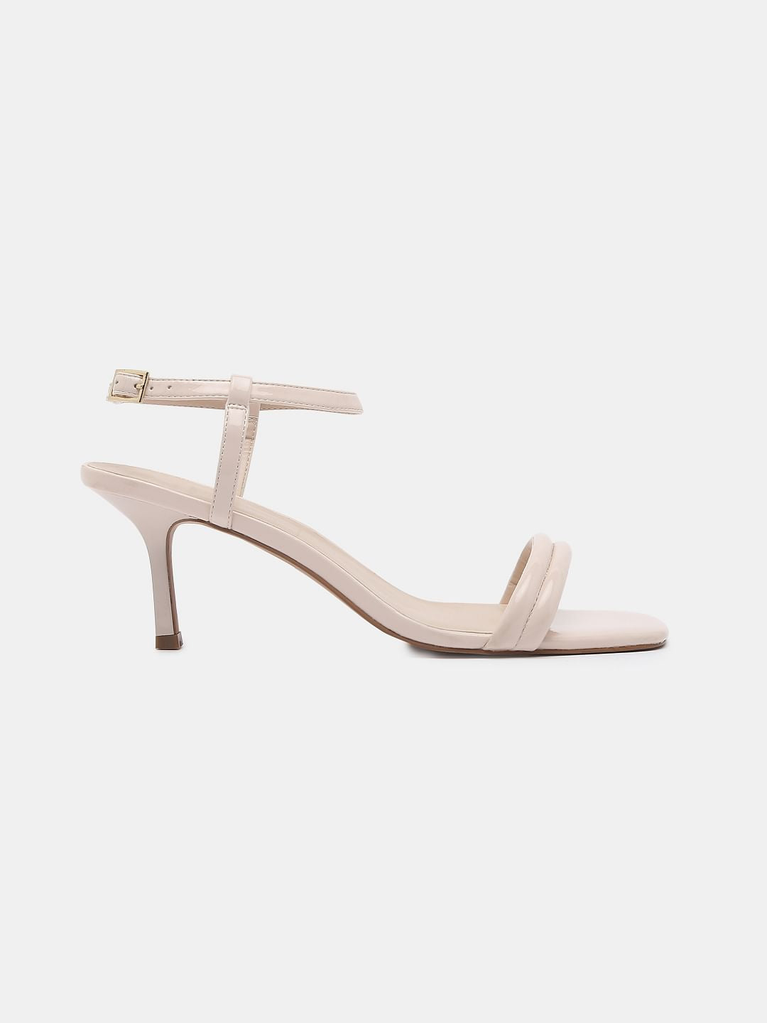 Beige Kitten Heel Sandals