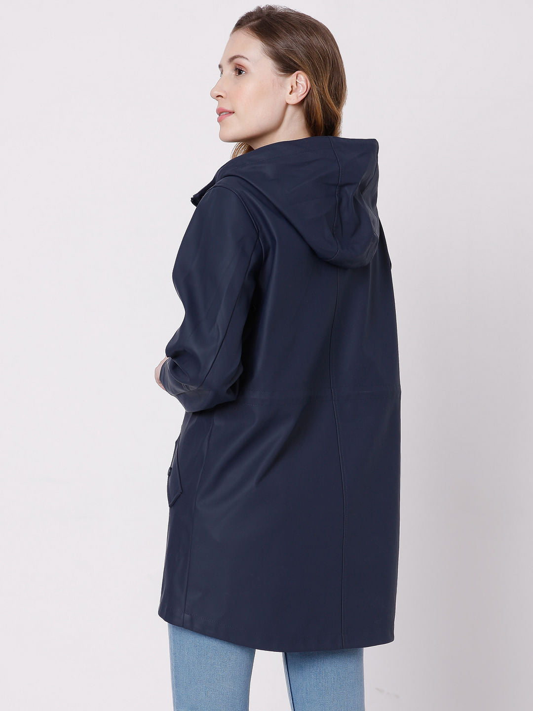 Blue Hooded Winter Jacket