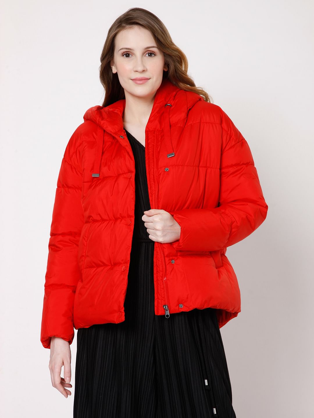 Red Padded Puffer Jacket