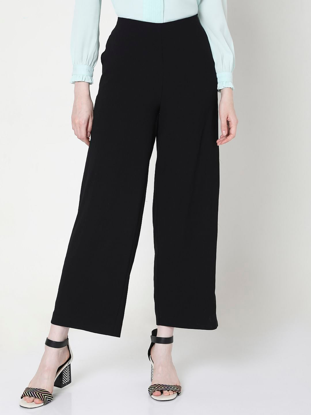 Black Flared Co-Ord Set Pants
