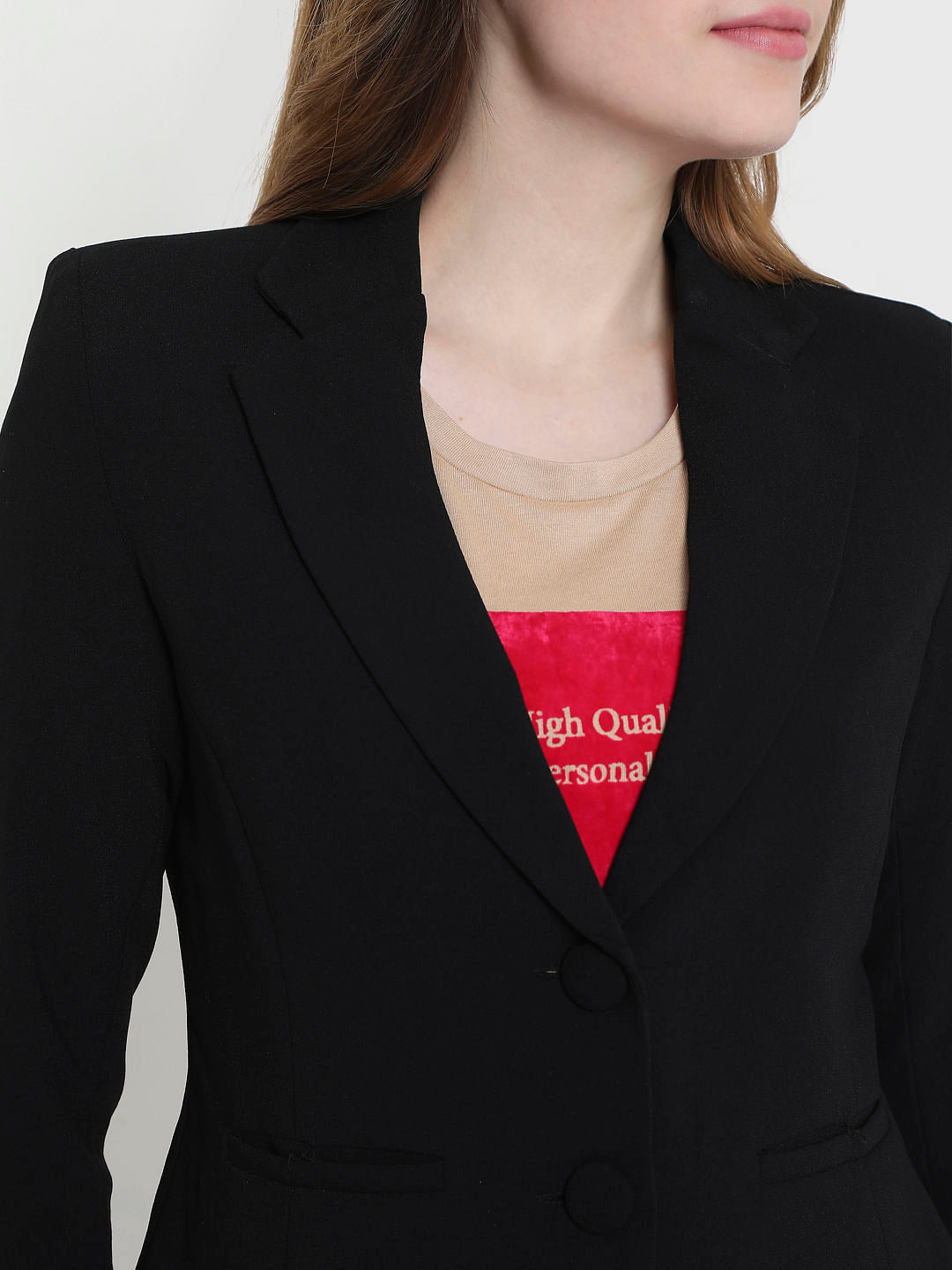 Black Tailored Formal Blazer