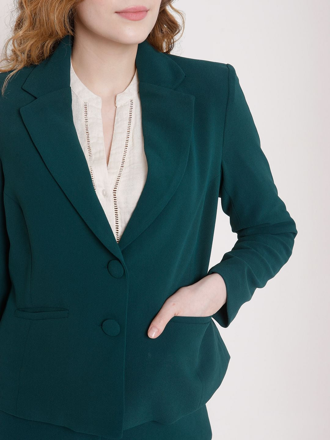 Green Tailored Co-Ord Set Blazer