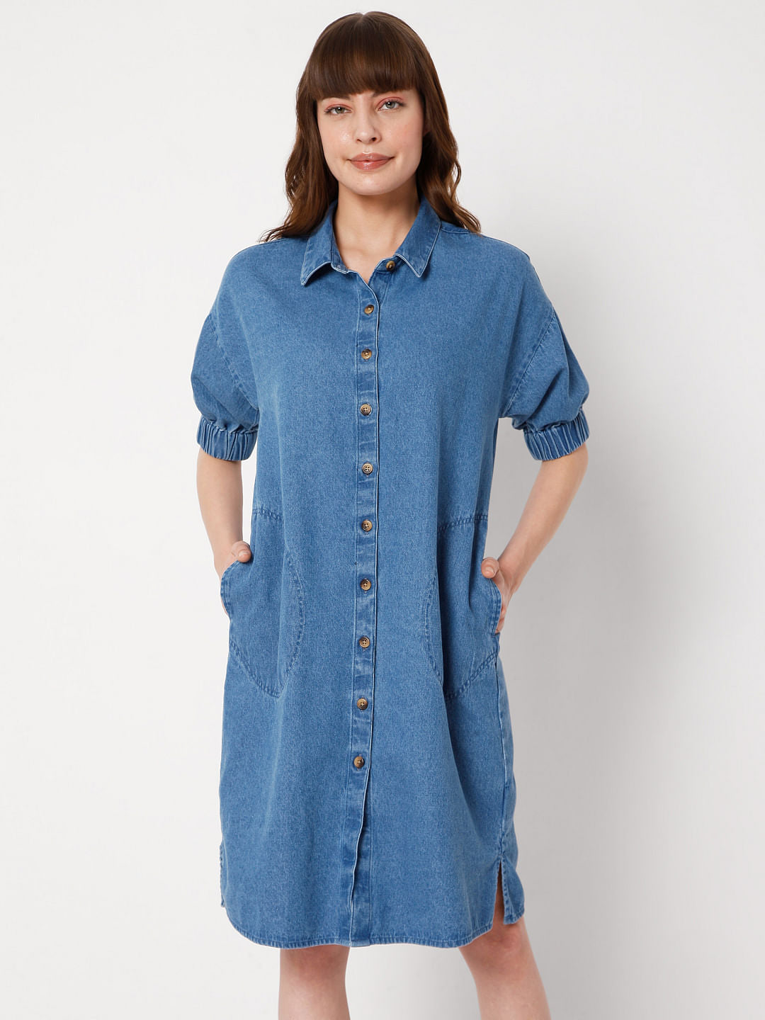 Blue Denim Shift Dress