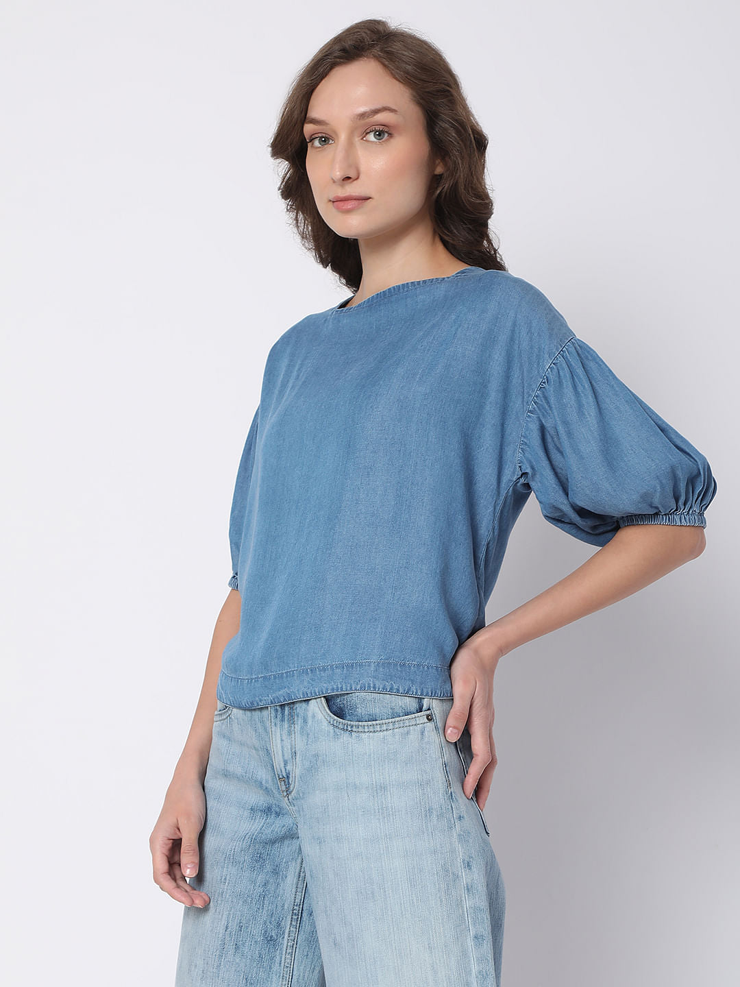 Blue Denim Top