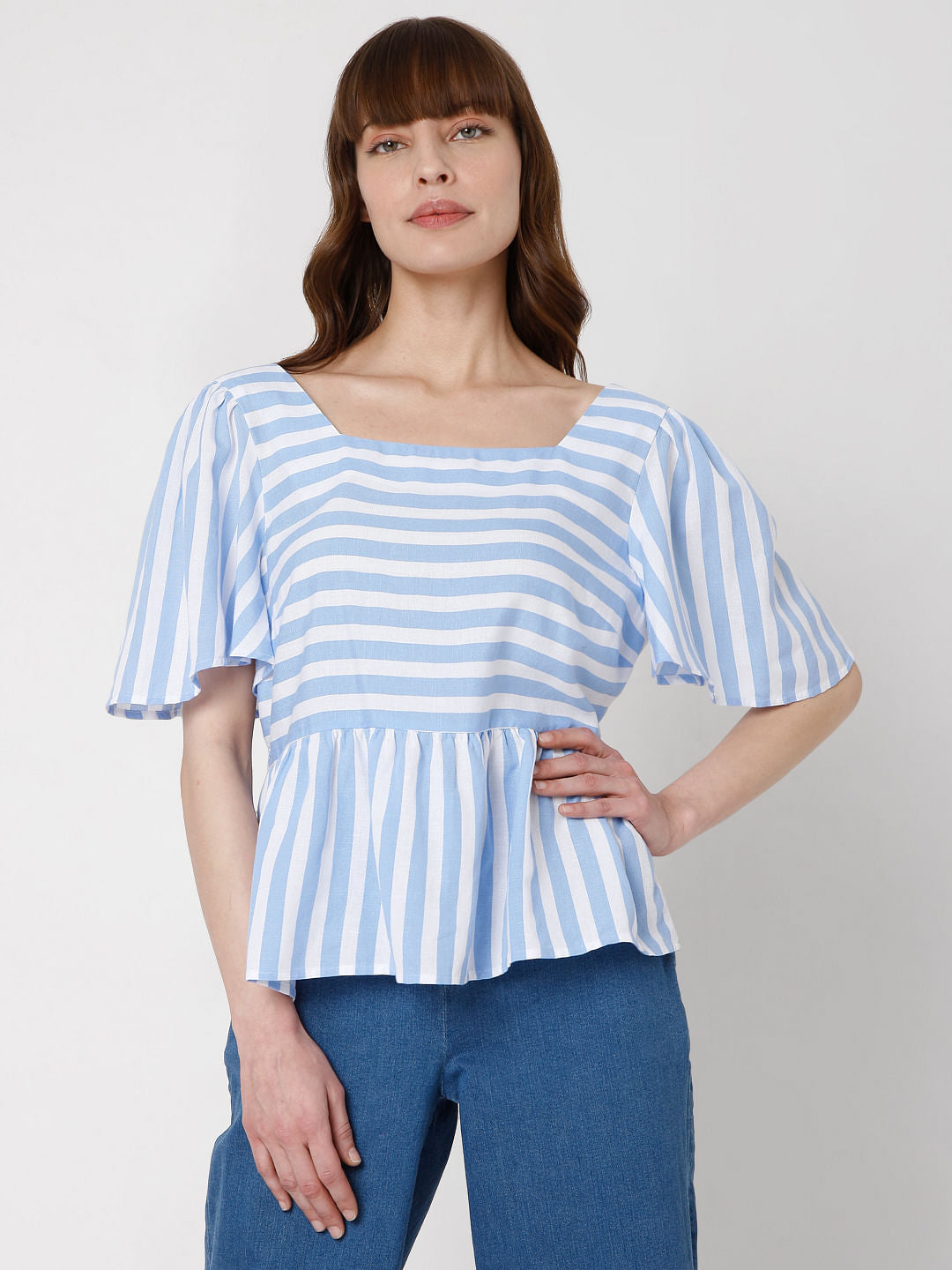 White Striped Top