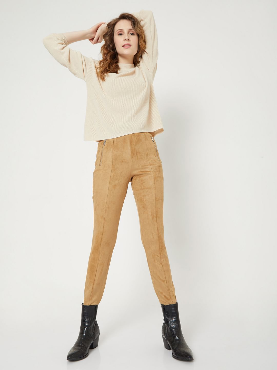 Tan Suede Pants