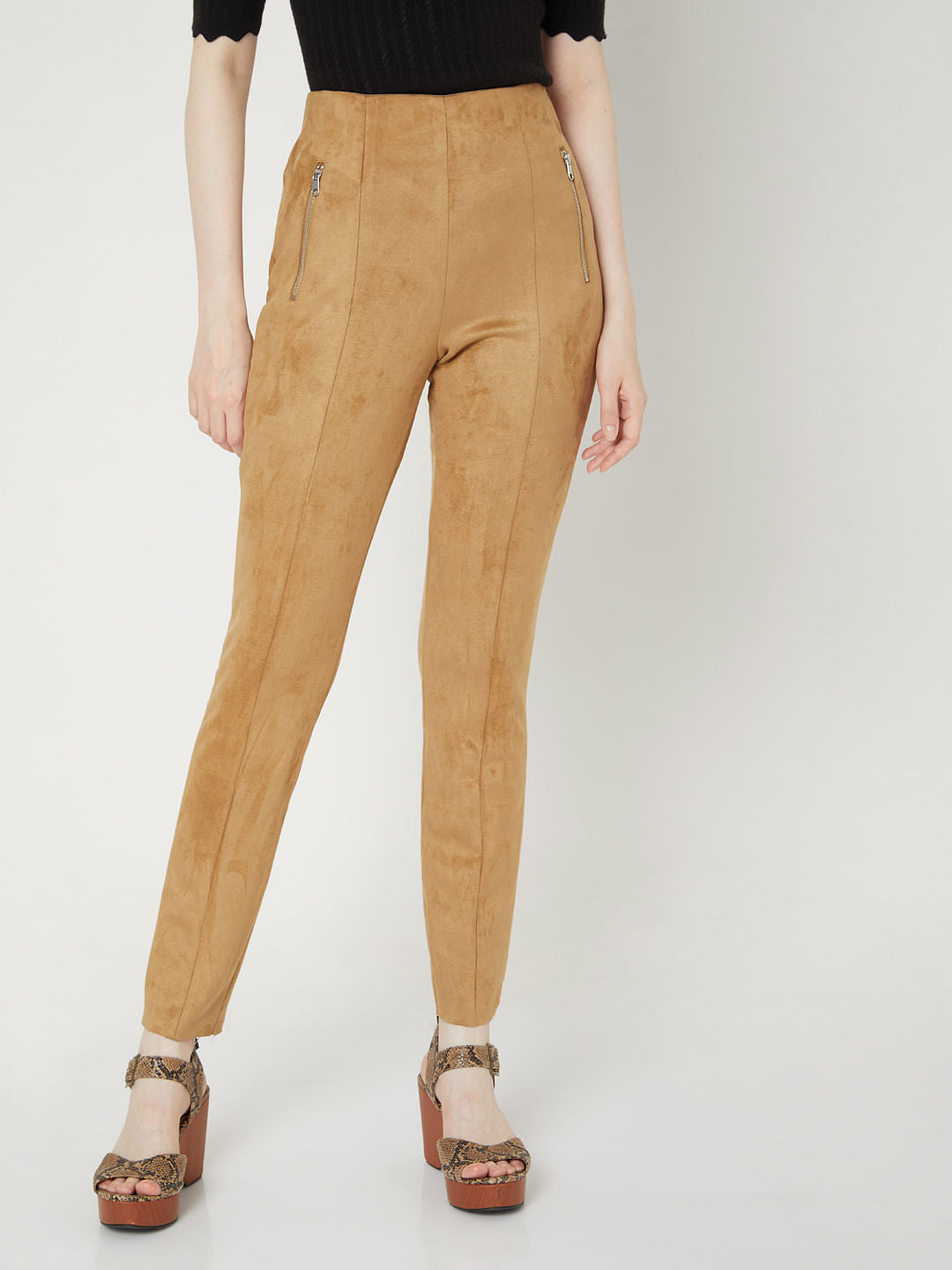 Tan Suede Pants