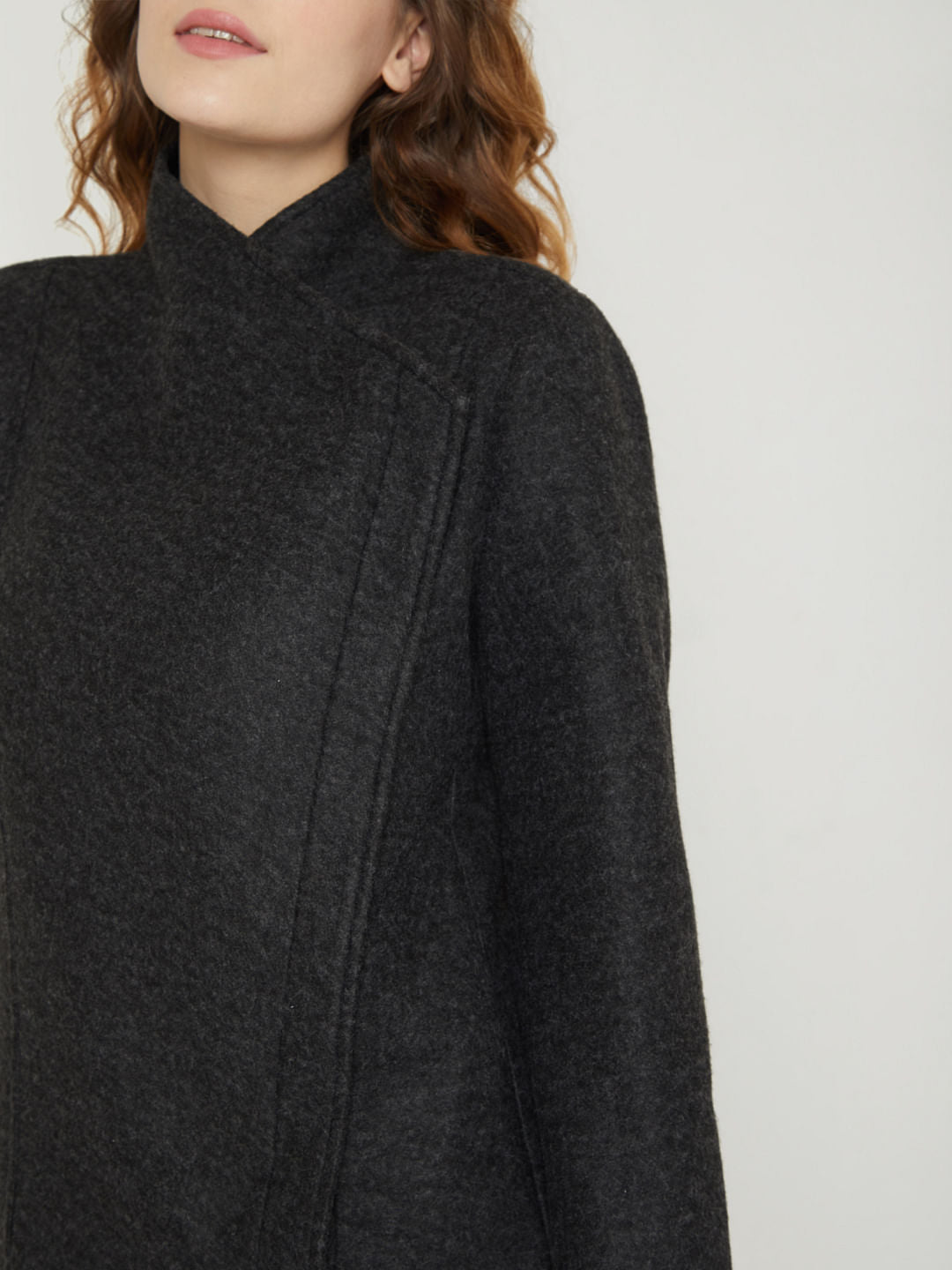Dark Grey Overlap Jacket