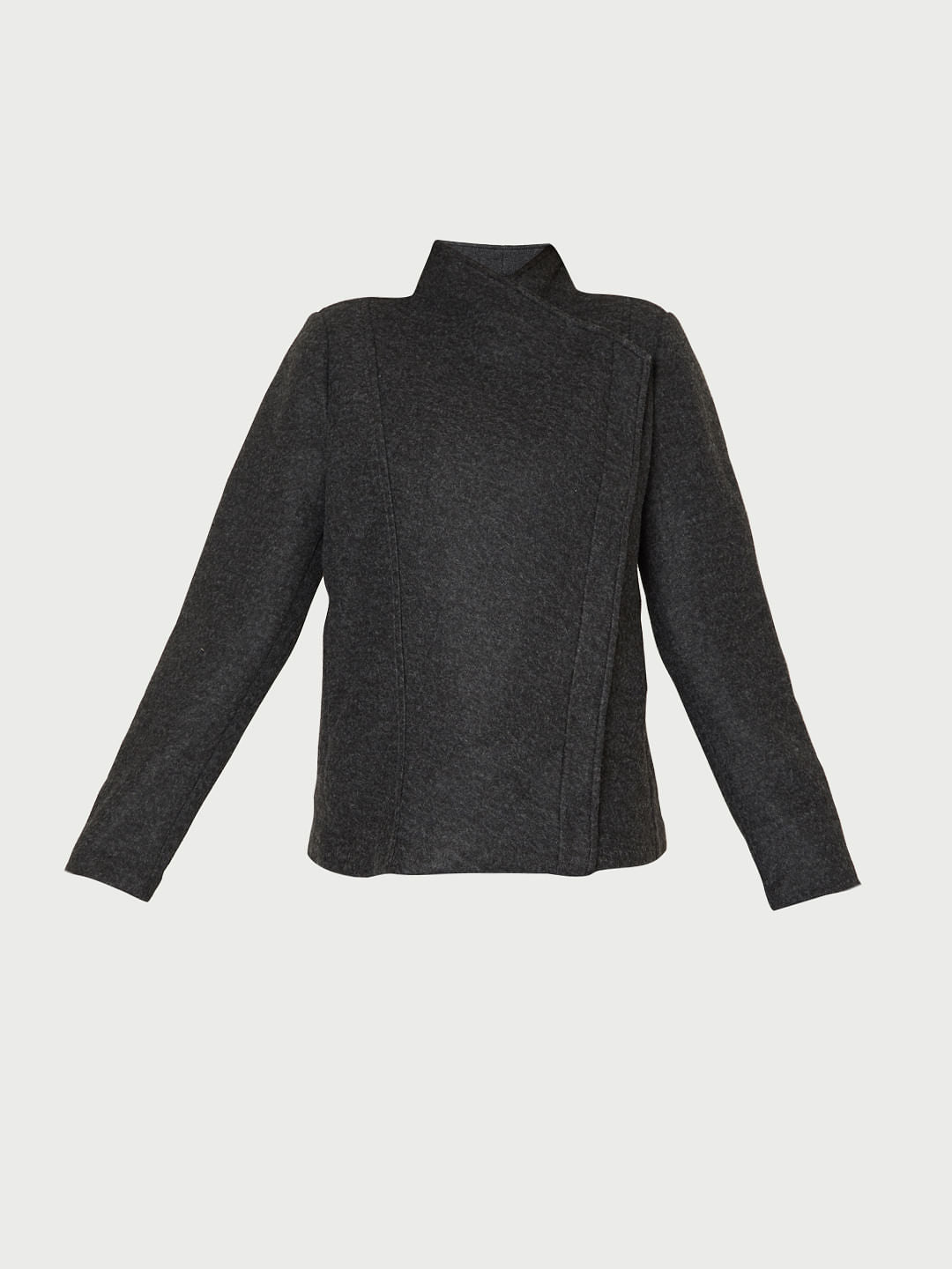 Dark Grey Overlap Jacket