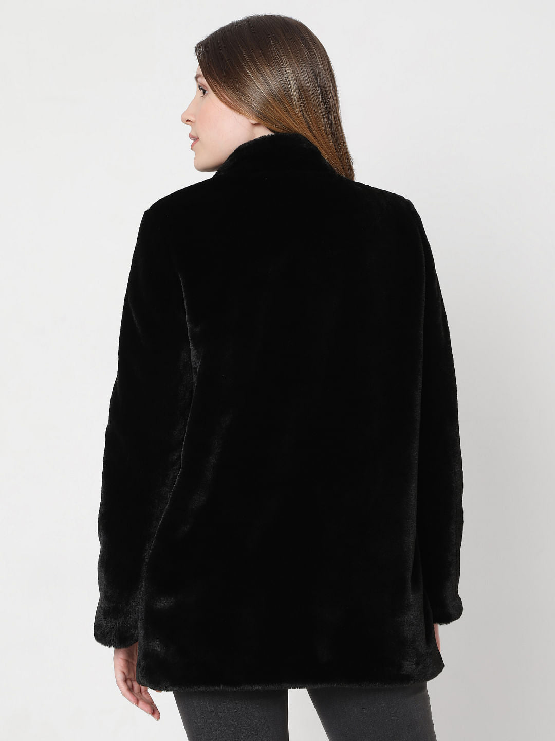 Black Faux Fur Jacket